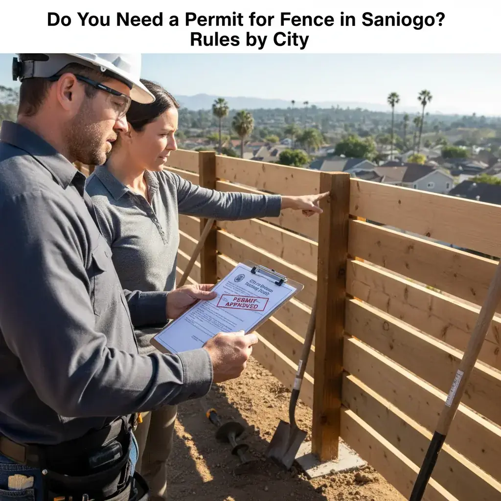Fence permit requirements by San Diego County city