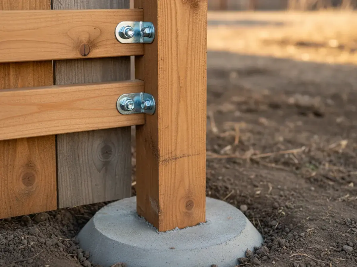 Post Repair detail work by a professional San Diego County fence crew