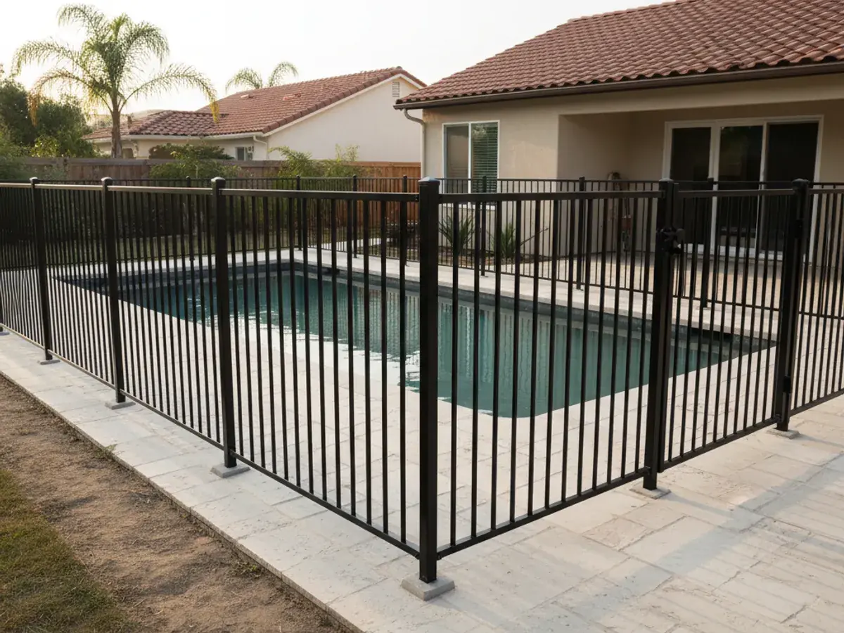 Pool Fence detail work by a professional San Diego County fence crew